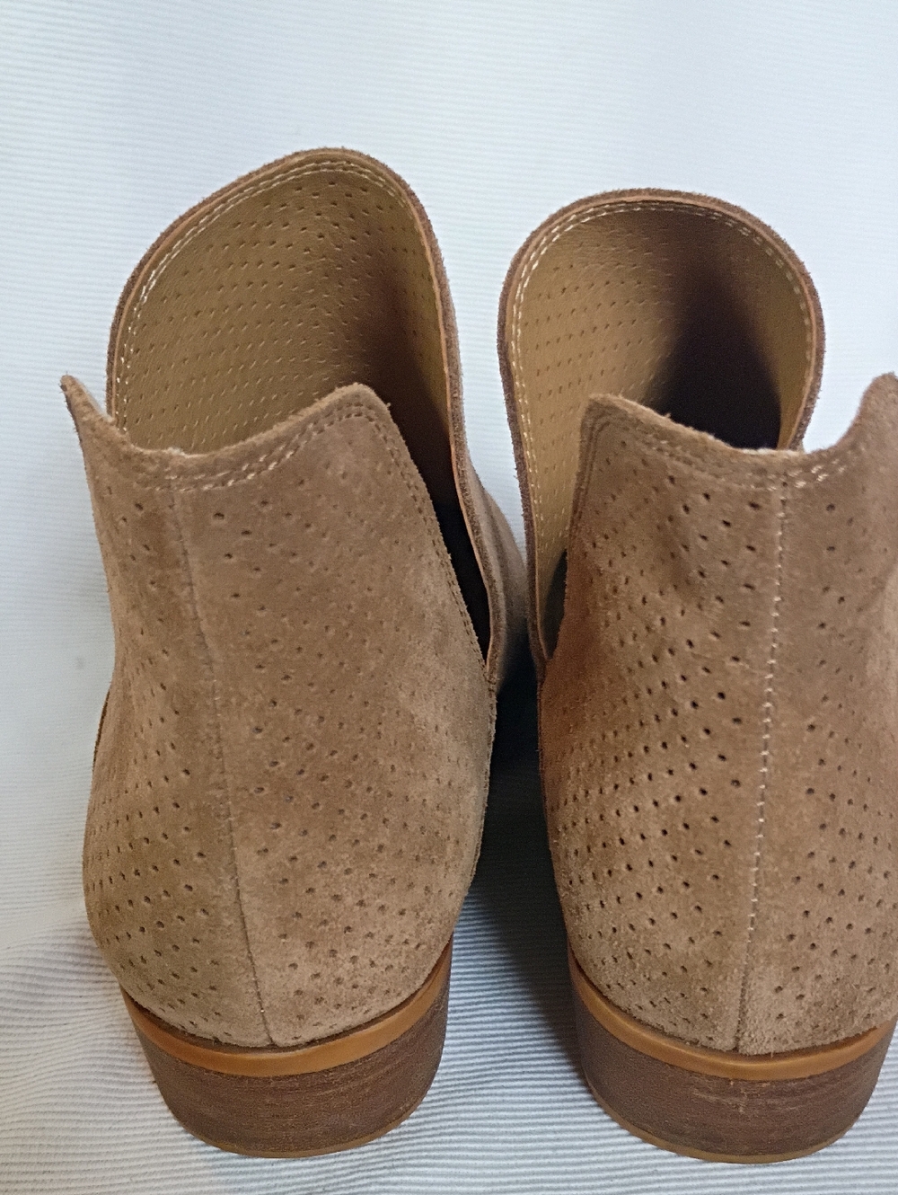 Lucky Brand Perforated Suede Healed Ankle Boot - Picture 3 of 7